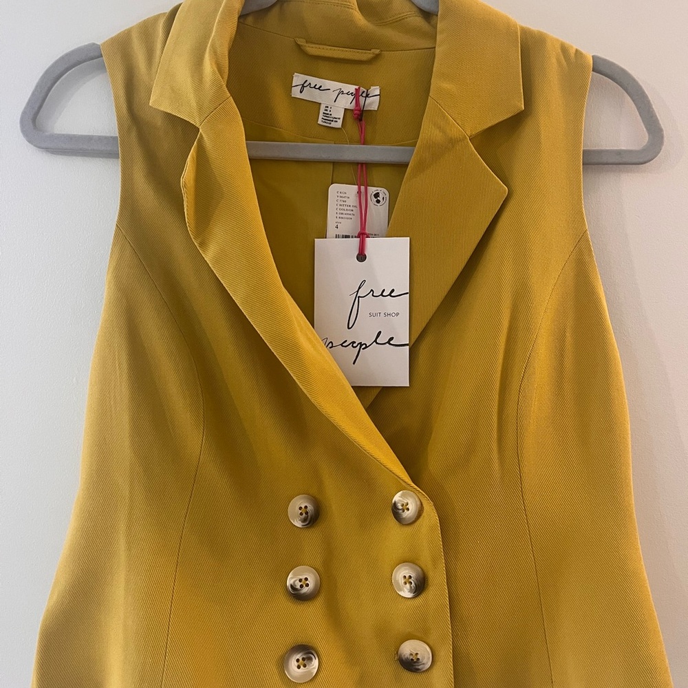 Free People Gold Suit (Vest & Pants)